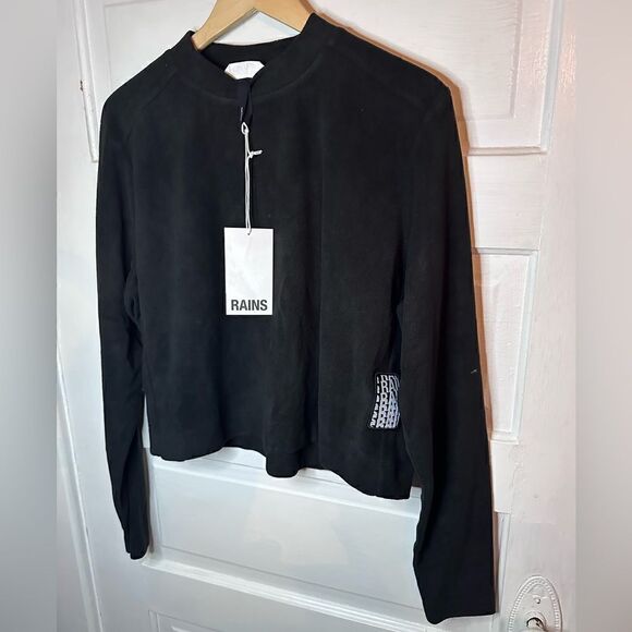 NWTs Rains Fleece Crop Sweatshirt Size Large - Picture 1 of 6